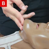 CPR Figure 15 B Place your fingers on the bony part of their chin