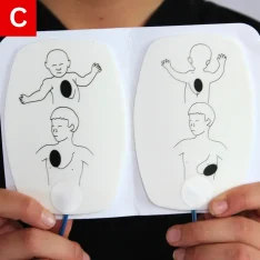 CPR Figure 22 C Apply pads on the child