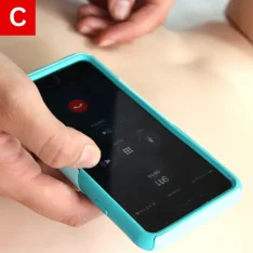 CPR Figure 23 C The ILCOR points out that most rescuers are likely to have speakerphone equipped cell phones, so the rescuer can call 911/EMS without leaving the child